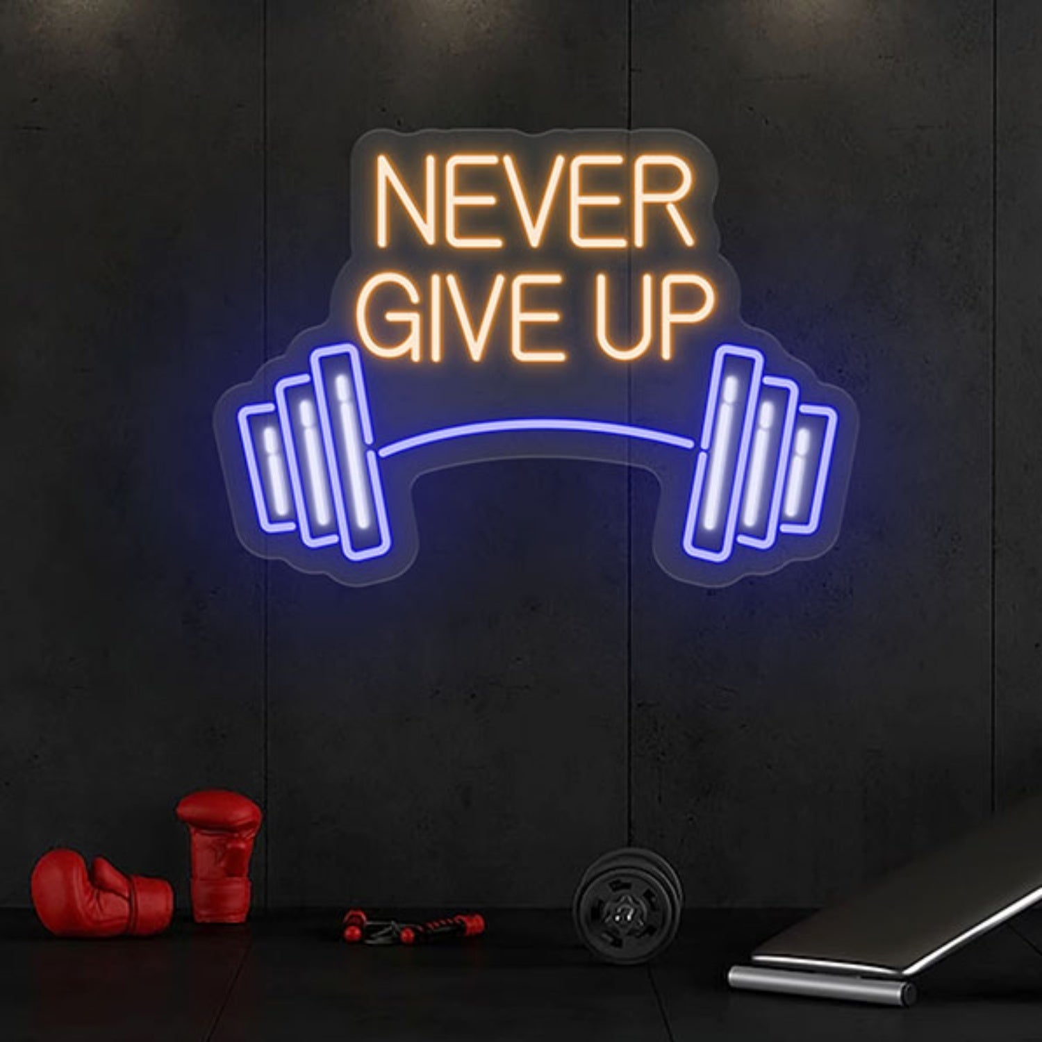 Never Give Up Neon Sign Wall Art Decor | Shineneon