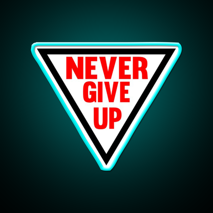 Never Give Up V2 Gym Fitness Led Neon Sign Rgb Color