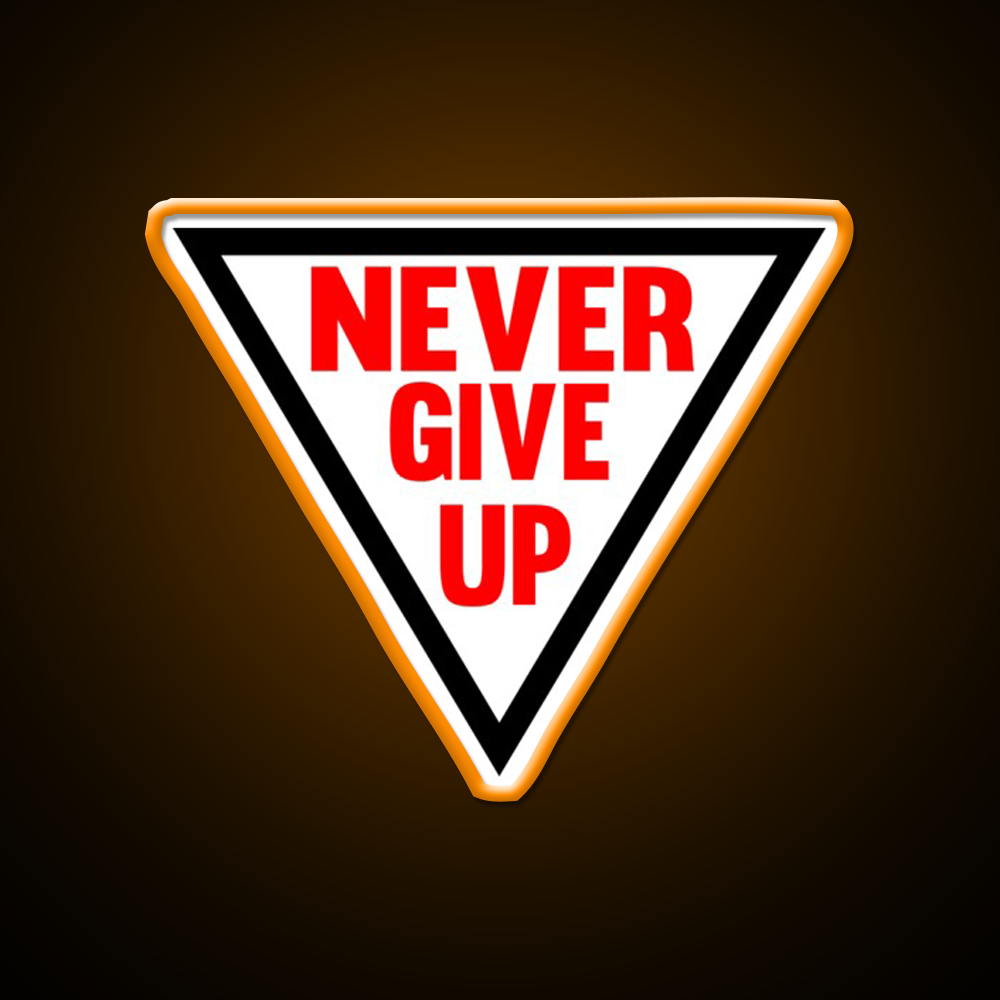 Never Give Up V2 Gym Fitness Led Neon Sign Rgb Color