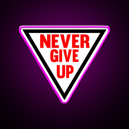Never Give Up V2 Gym Fitness Led Neon Sign Rgb Color