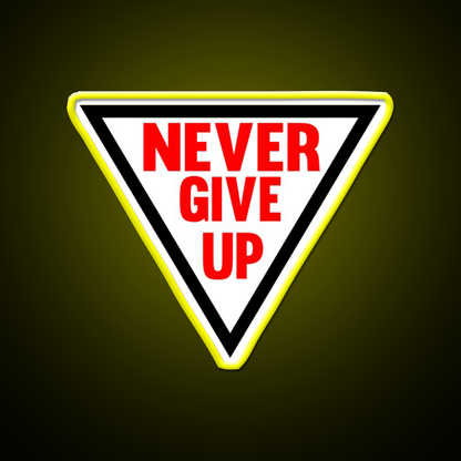 Never Give Up V2 Gym Fitness Led Neon Sign Rgb Color