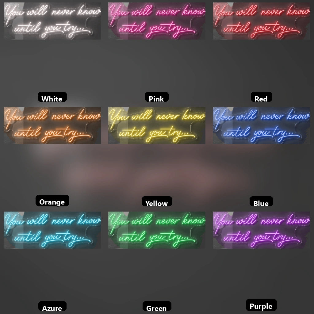 Never LED Neon Sign - 05 Color Grid