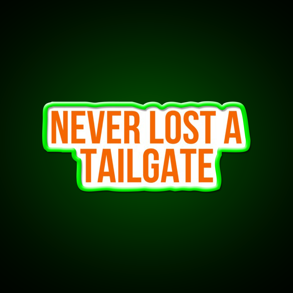 Never Lost A Tailgate Orange Beer Bar Decor Led Neon Sign Rgb Color - LED neon sign view 8