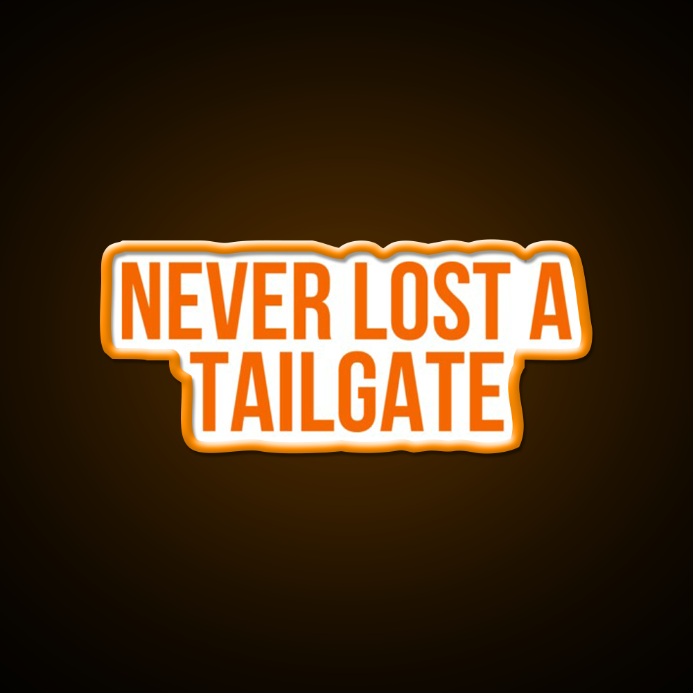 Never Lost A Tailgate Orange Beer Bar Decor Led Neon Sign Rgb Color - LED neon sign view 6