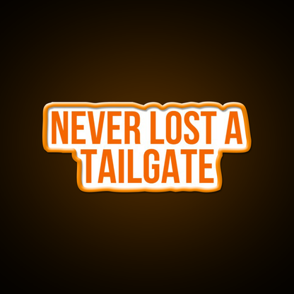Never Lost A Tailgate Orange Beer Bar Decor Led Neon Sign Rgb Color - LED neon sign view 6