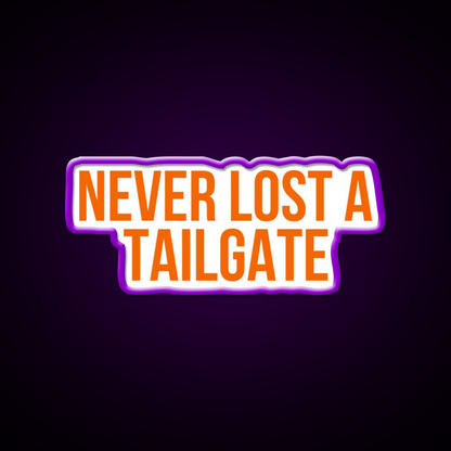 Never Lost A Tailgate Orange Beer Bar Decor Led Neon Sign Rgb Color - LED neon sign view 9