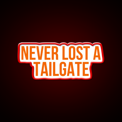Never Lost A Tailgate Orange Beer Bar Decor Led Neon Sign Rgb Color - LED neon sign view 10