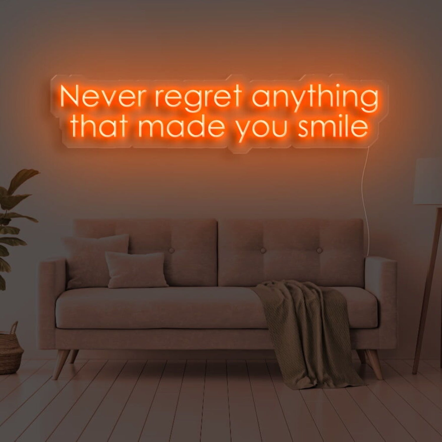 Never Regret Anything That Made You Smile Led Neon Sign | Shineneon