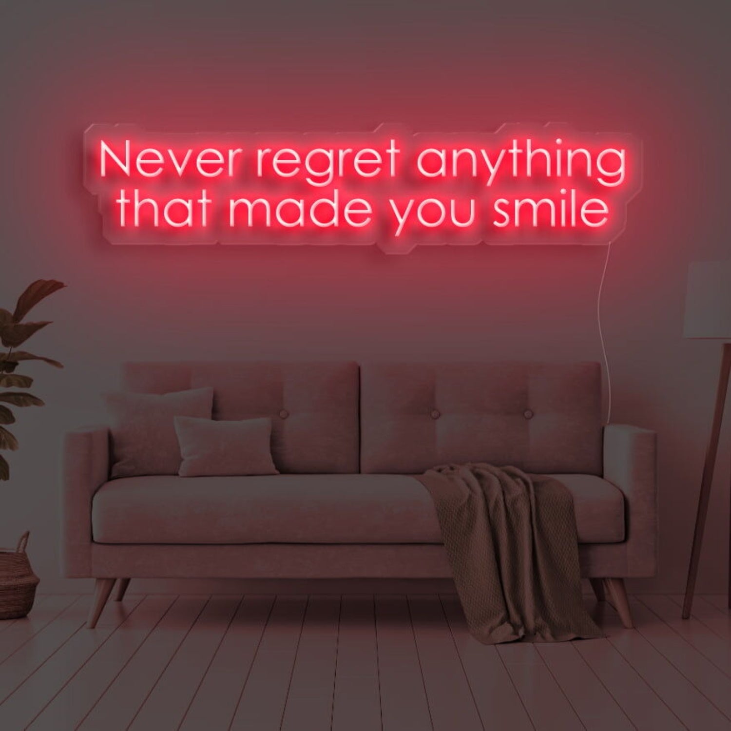 Never Regret Anything That Made You Smile Led Neon Sign | Shineneon