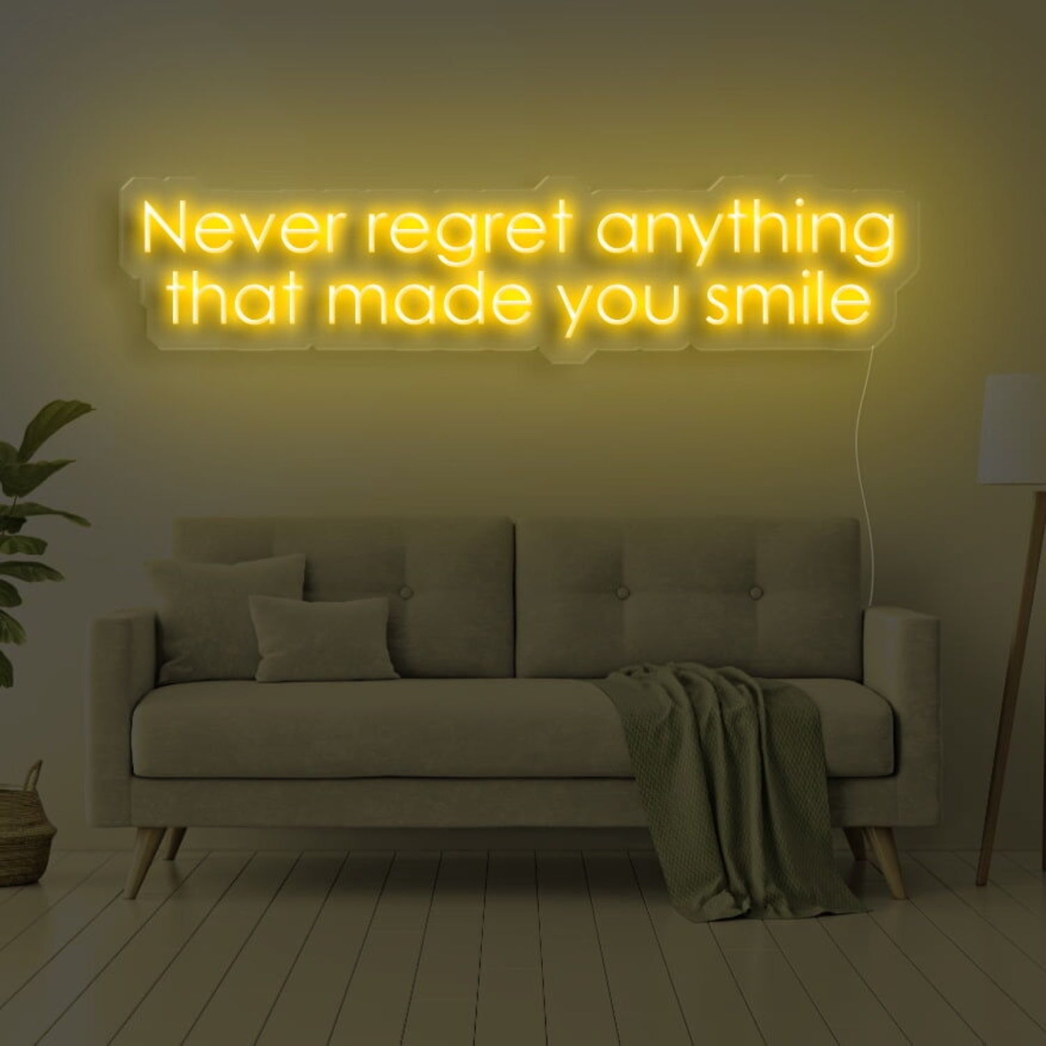 Never Regret Anything That Made You Smile Led Neon Sign | Shineneon