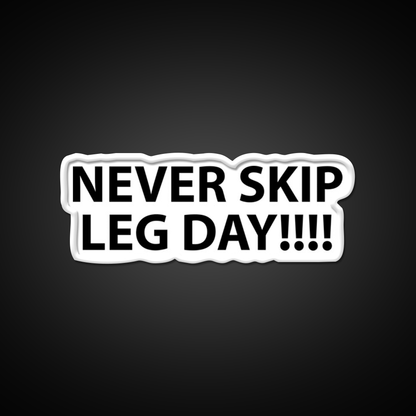 Never Skip Leg Day Gym Fitness Led Neon Sign Rgb Color