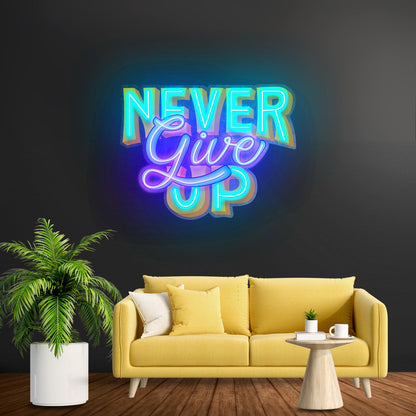 Never Stop Dreaming Neon Sign Motivational Neon Sign For Bedroom - Shineneon