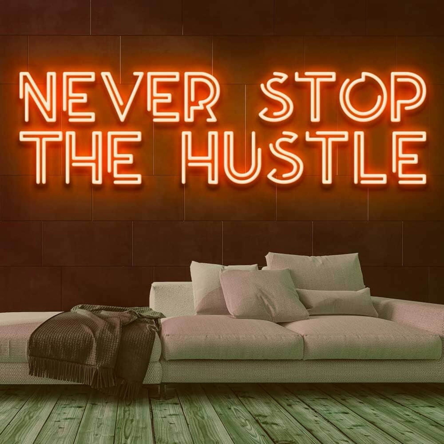 Never Stop The Hustle Led Neon Sign | Shineneon