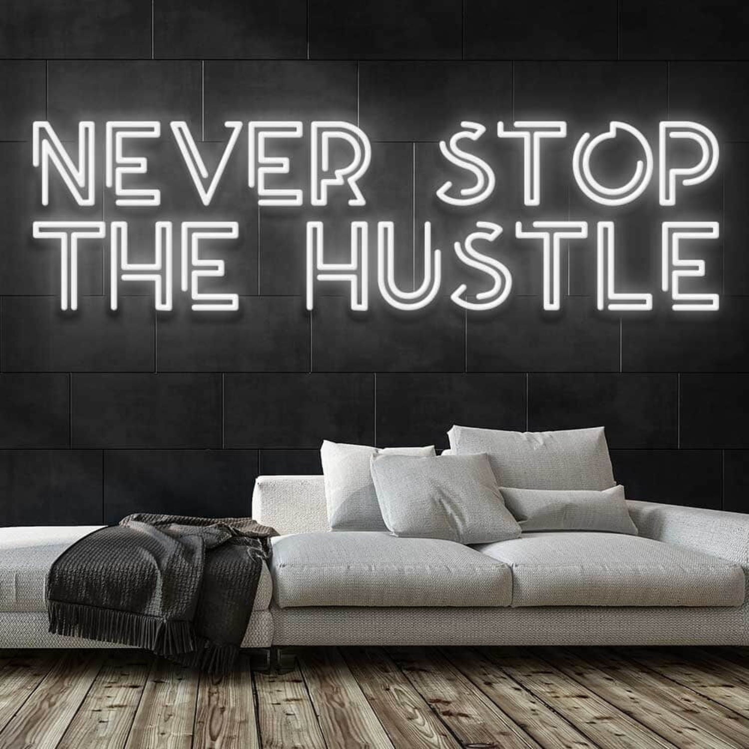Never Stop The Hustle Led Neon Sign | Shineneon