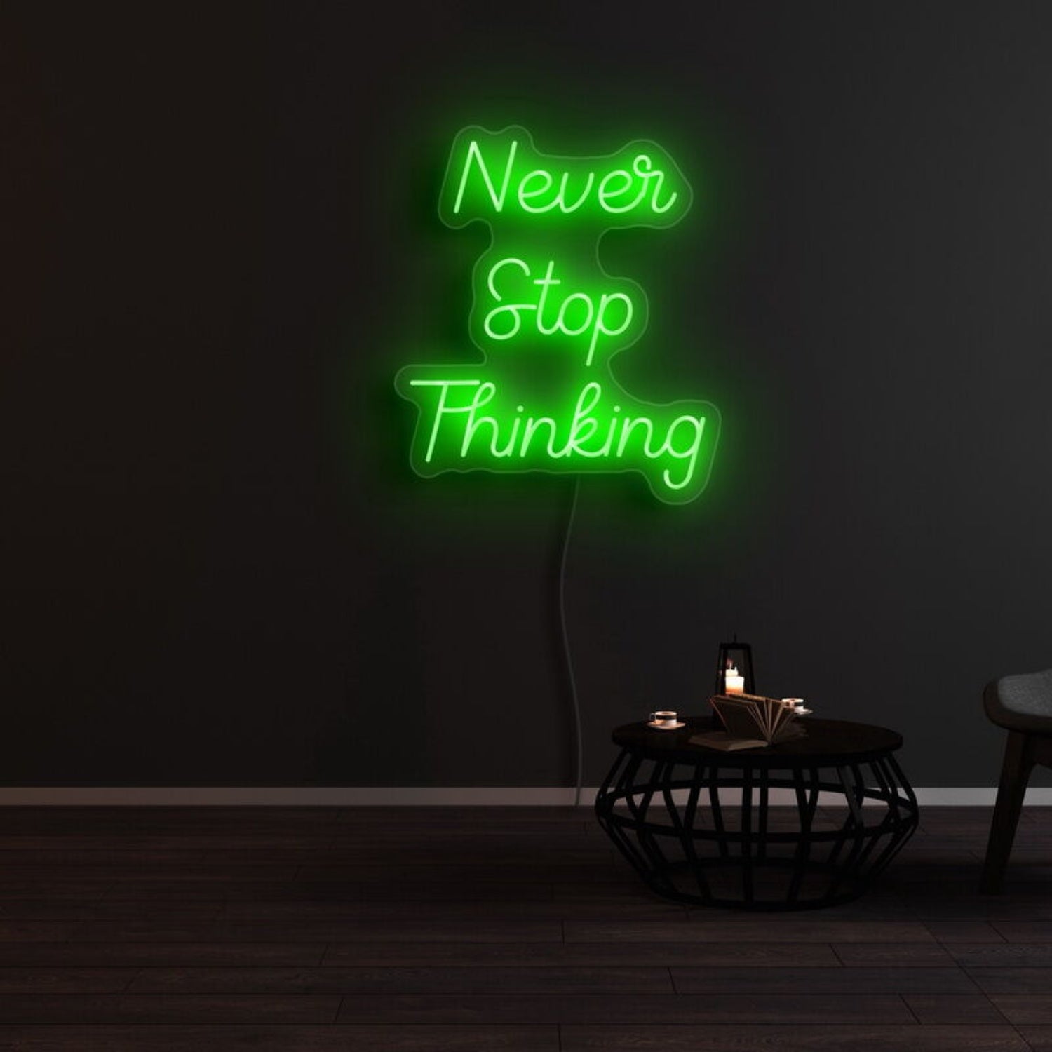 Never Stop Thinking Led Neon Sign | Shineneon