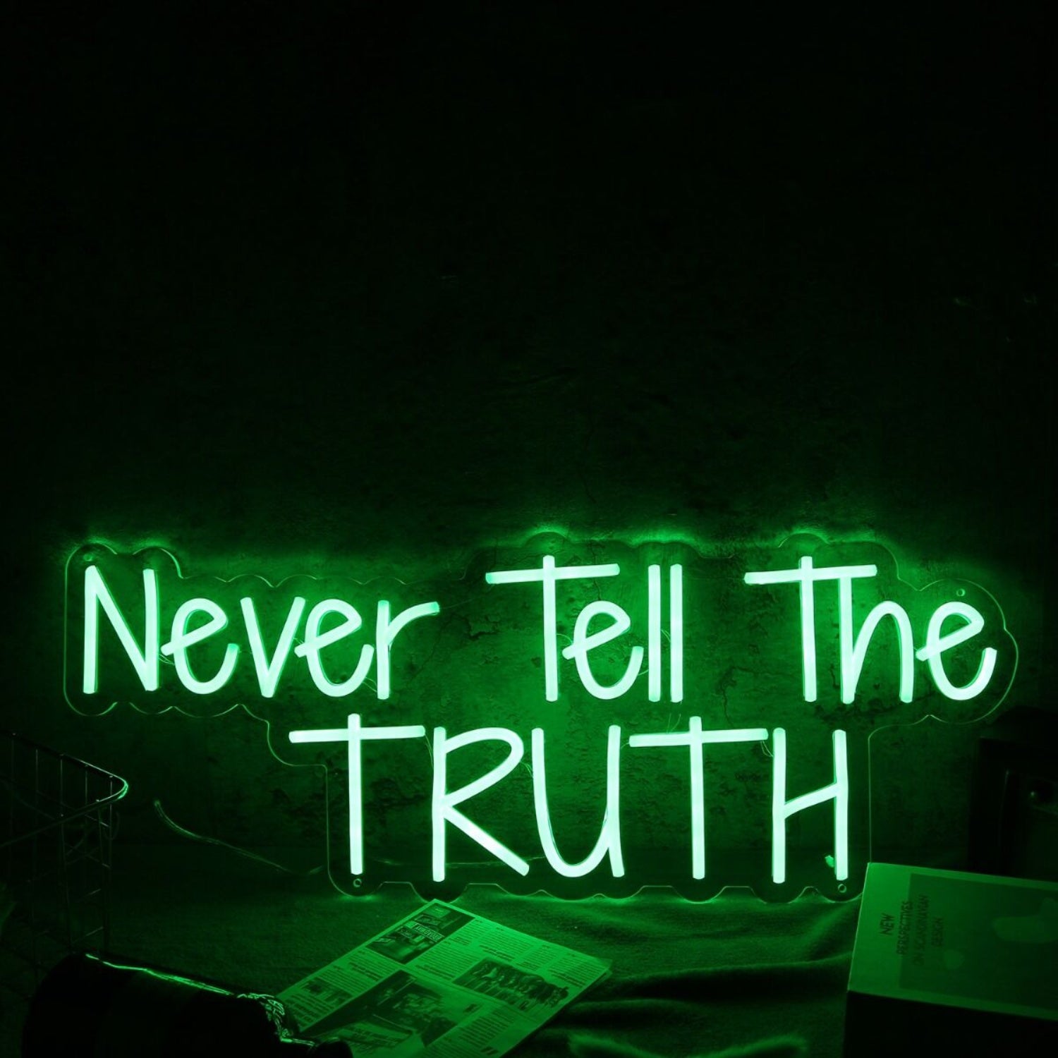 Never Tell The Truth Green Neon Sign | Shineneon