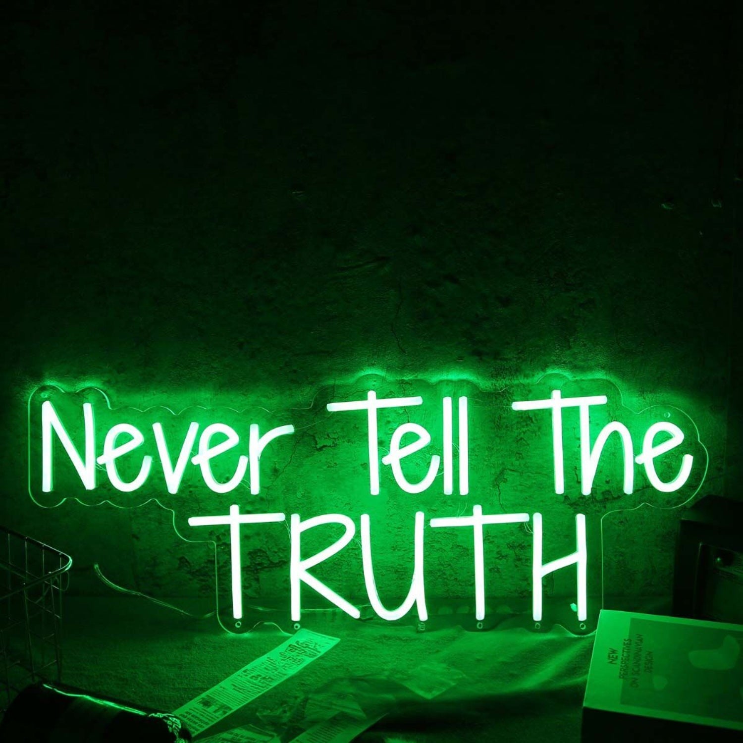 Never Tell The Truth Green Neon Sign | Shineneon