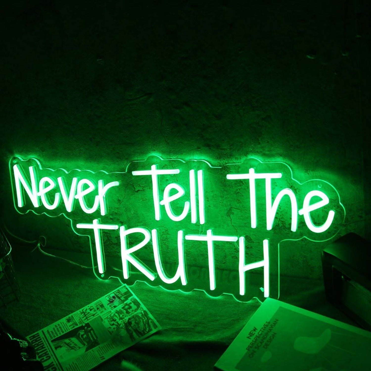 Never Tell The Truth Green Neon Sign | Shineneon
