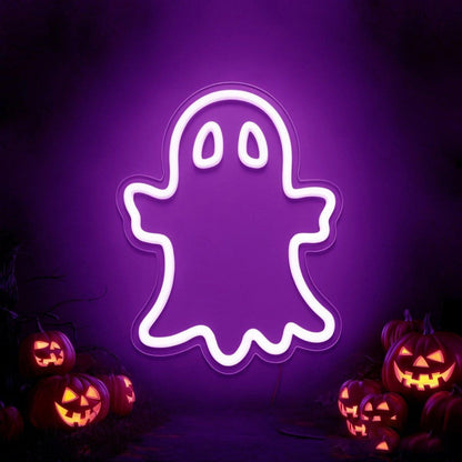 Never Trust The Living Bright Orange Led Neon Sign Halloween Door Decor | Shineneon