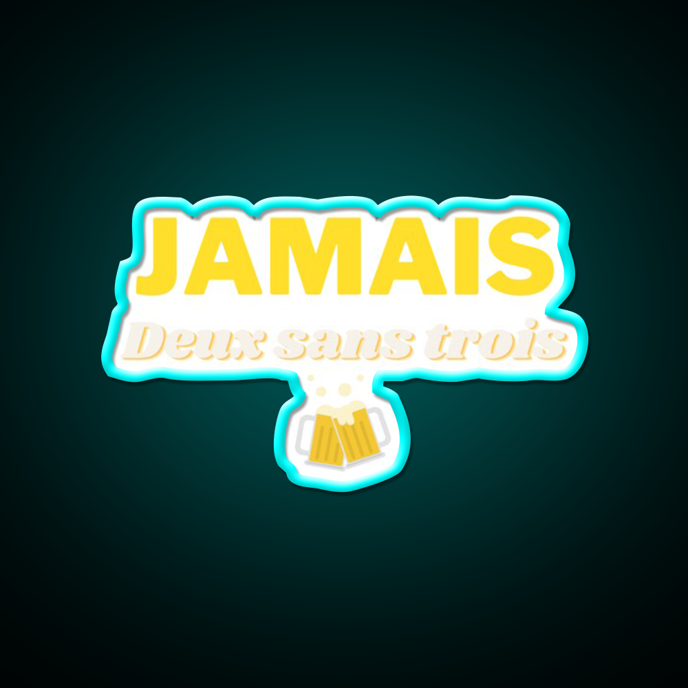 Never Two Without Three Man Cave Bar Led Neon Sign Rgb Color