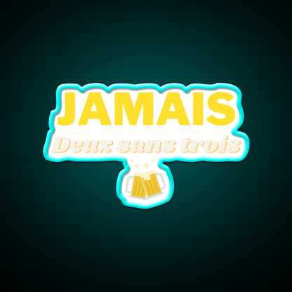 Never Two Without Three Man Cave Bar Led Neon Sign Rgb Color