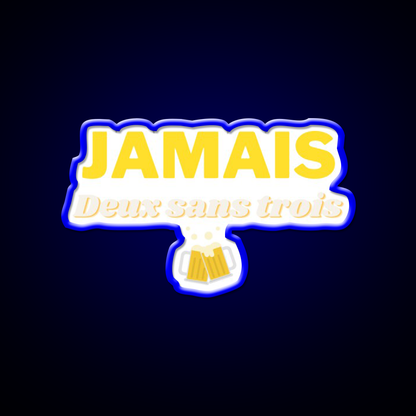 Never Two Without Three Man Cave Bar Led Neon Sign Rgb Color