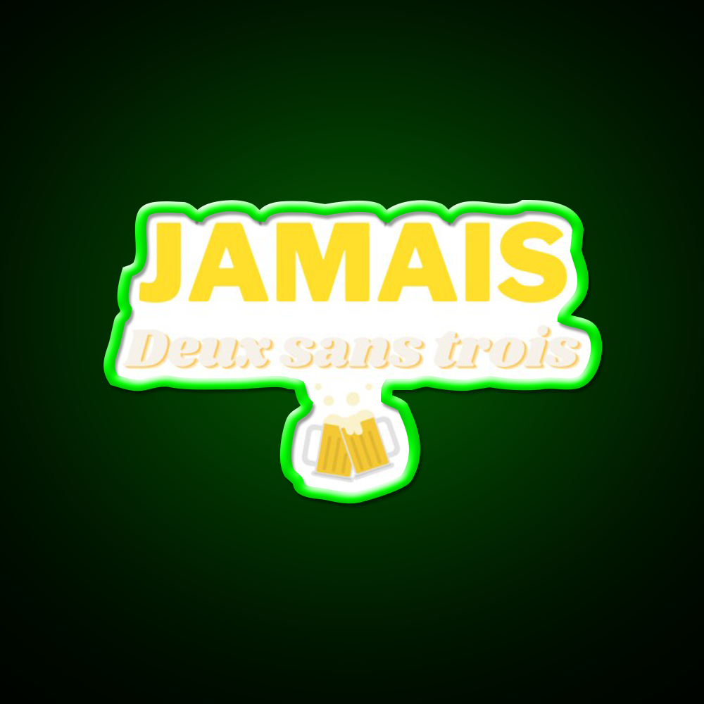 Never Two Without Three Man Cave Bar Led Neon Sign Rgb Color