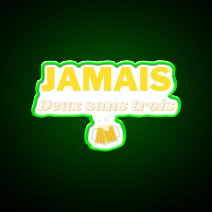 Never Two Without Three Man Cave Bar Led Neon Sign Rgb Color