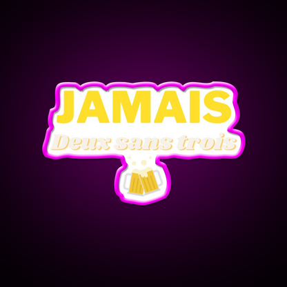 Never Two Without Three Man Cave Bar Led Neon Sign Rgb Color