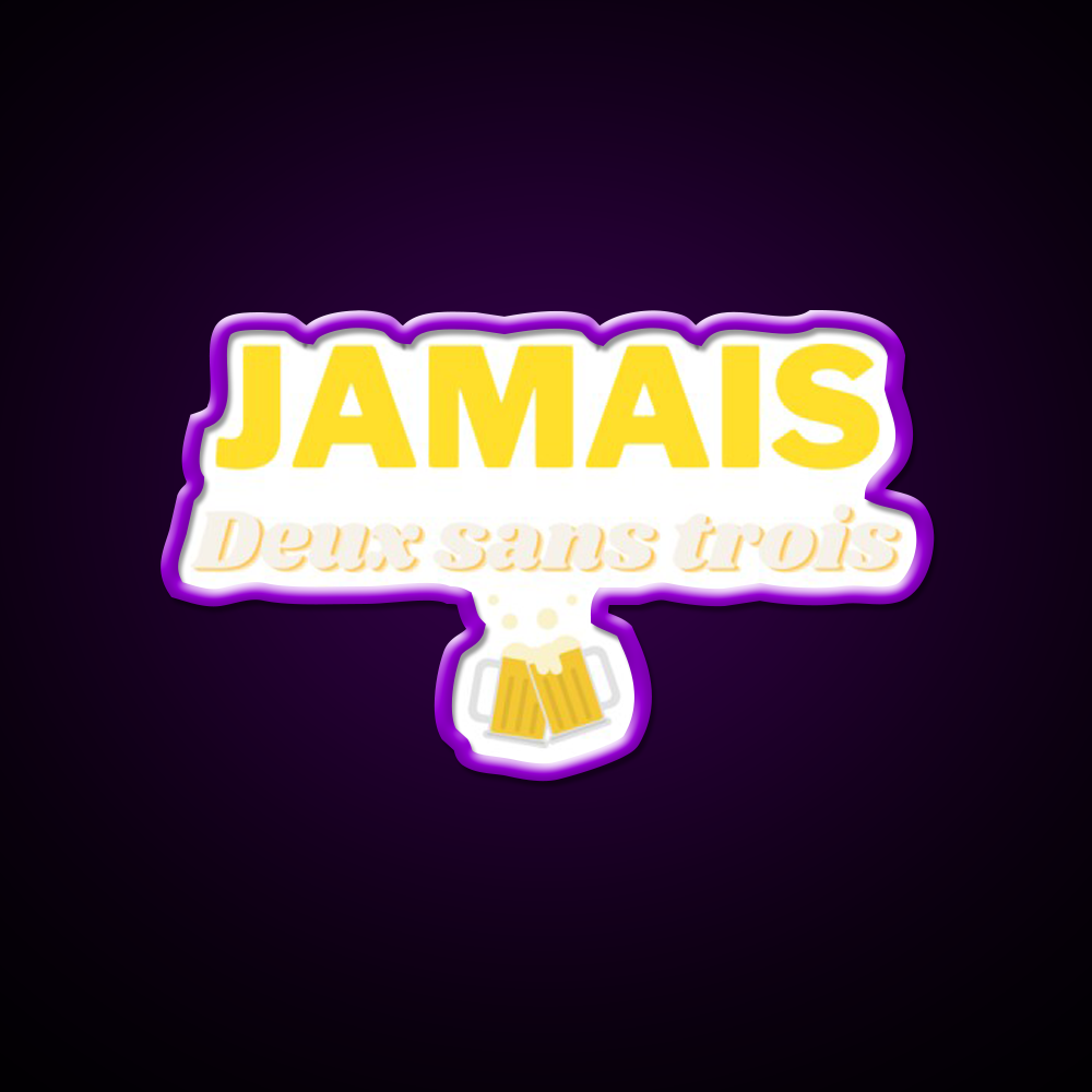 Never Two Without Three Man Cave Bar Led Neon Sign Rgb Color