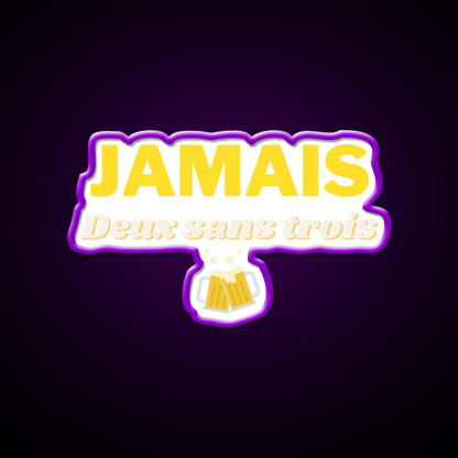 Never Two Without Three Man Cave Bar Led Neon Sign Rgb Color