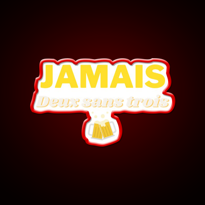 Never Two Without Three Man Cave Bar Led Neon Sign Rgb Color