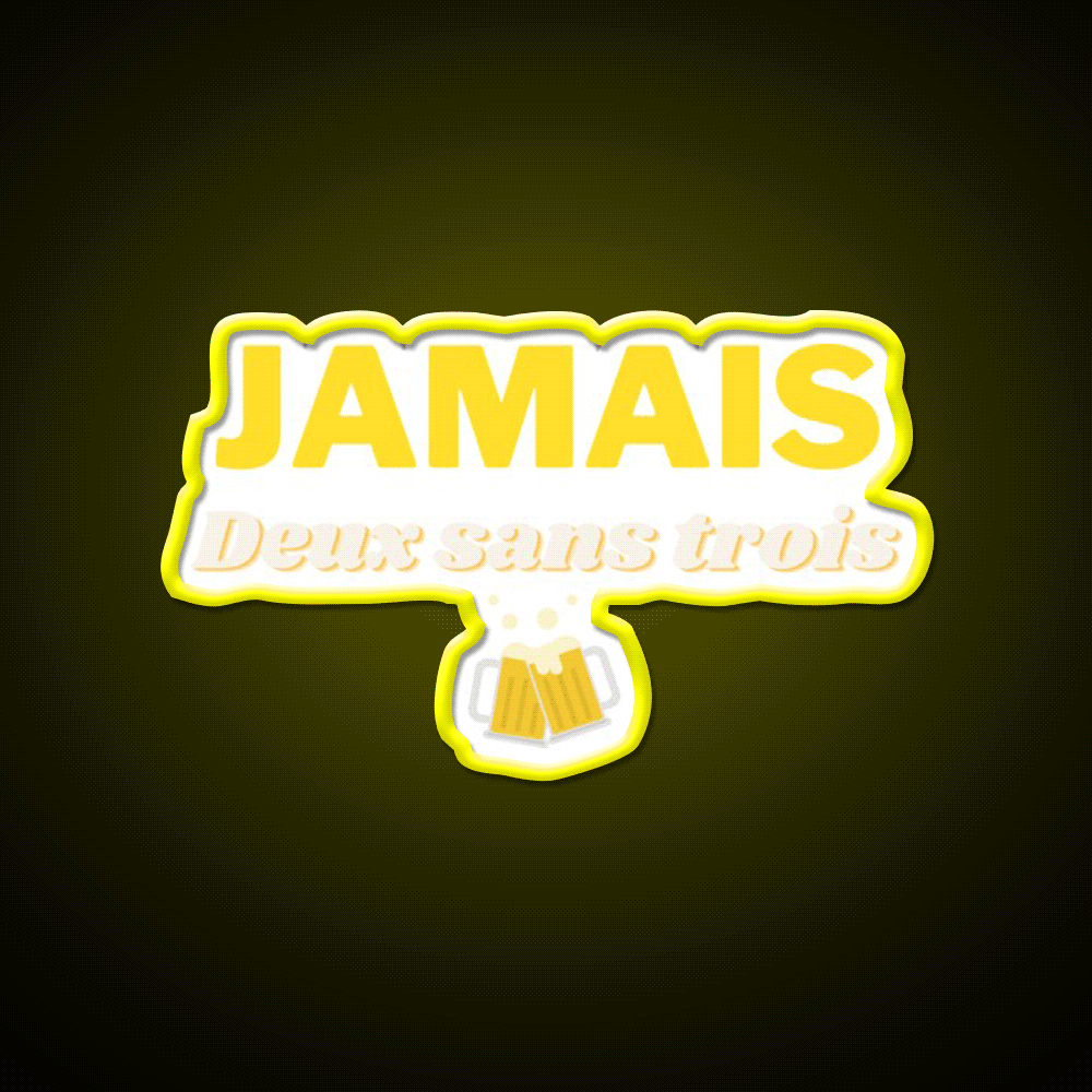 Never Two Without Three Man Cave Bar Led Neon Sign Rgb Color