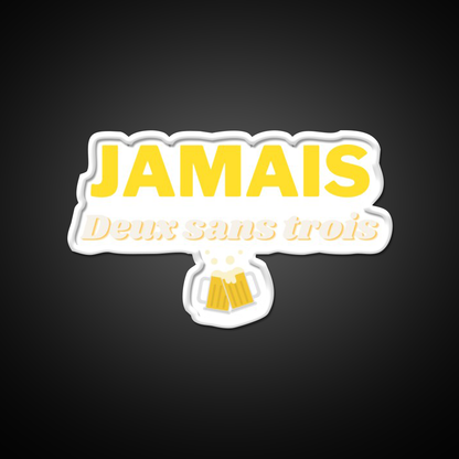 Never Two Without Three Man Cave Bar Led Neon Sign Rgb Color