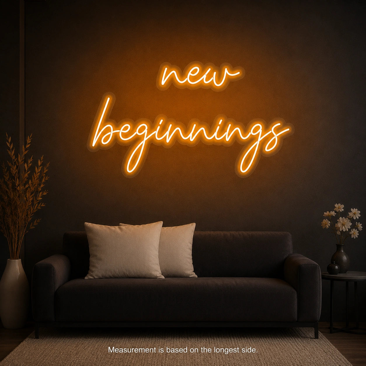 New Beginnings Script LED Neon Sign color grid