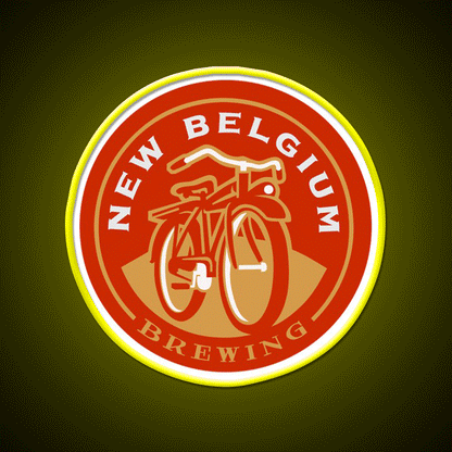 New Belgium Brewing Beer Bar Decor Led Neon Sign Rgb Color - Custom LED neon sign front view