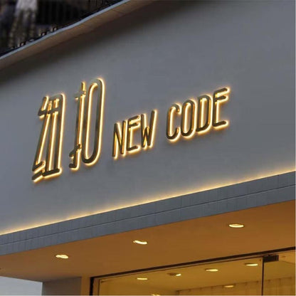 New Code 3D Backlit Letters Business Metal Led Sign - Shineneon