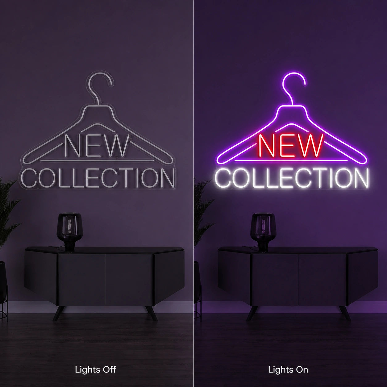 New Collection LED Neon Sign Garage Man Cave Neon Sign day and night comparison