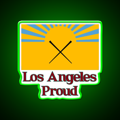 New Los Angeles Flag Led Neon Sign Chinese Food Rgb Color