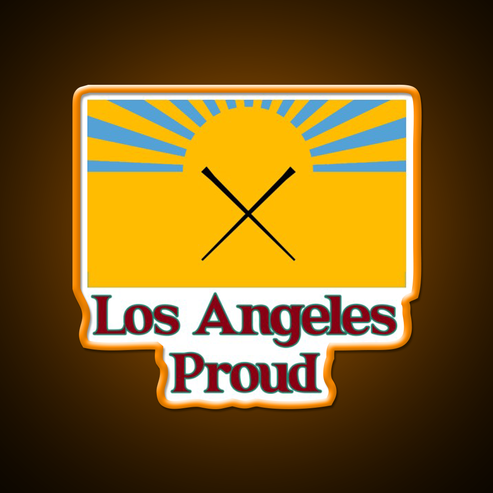 New Los Angeles Flag Led Neon Sign Chinese Food Rgb Color