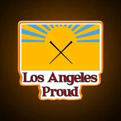 New Los Angeles Flag Led Neon Sign Chinese Food Rgb Color