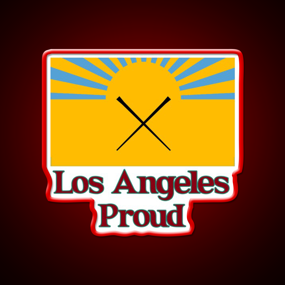 New Los Angeles Flag Led Neon Sign Chinese Food Rgb Color