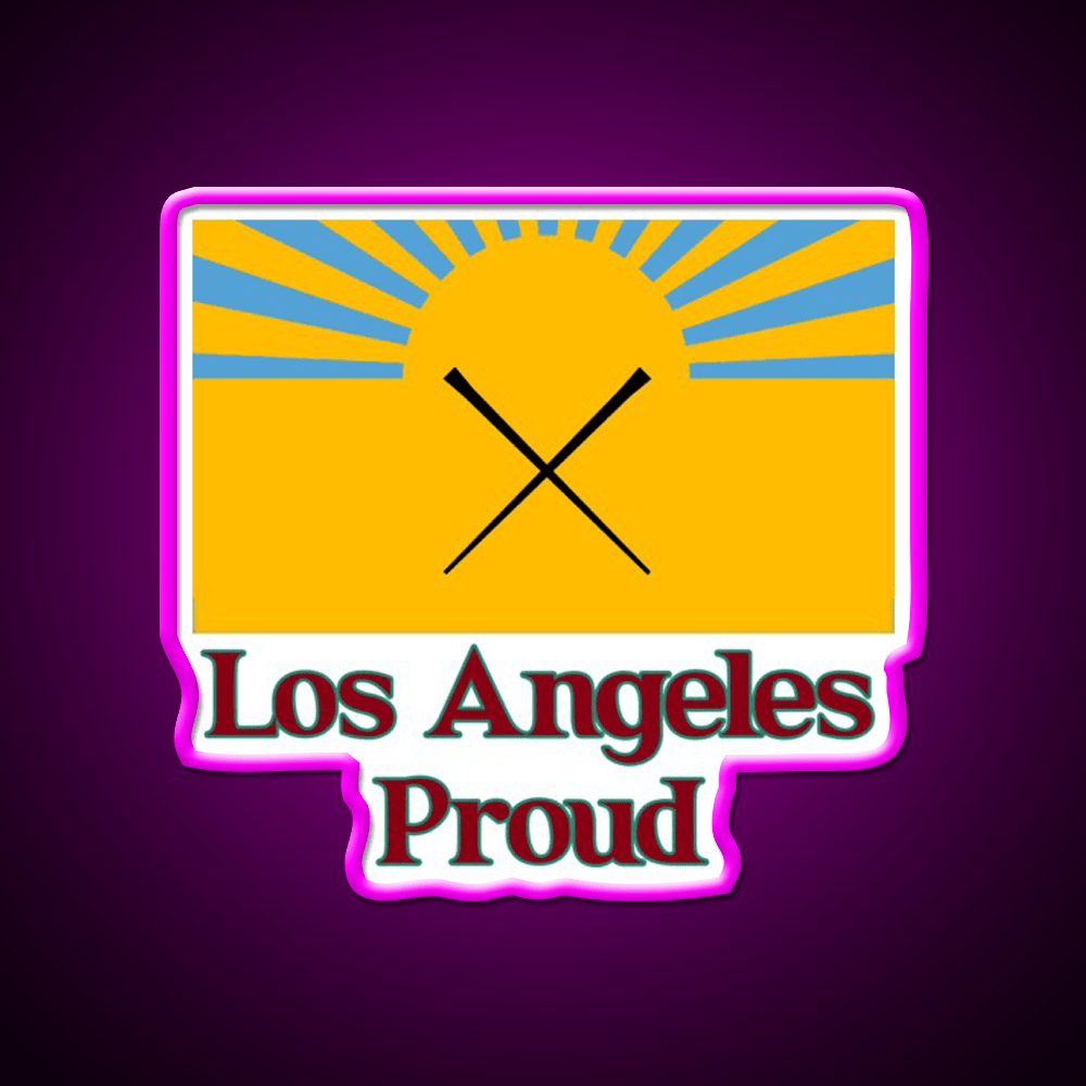 New Los Angeles Flag Led Neon Sign Chinese Food Rgb Color - Shineneon