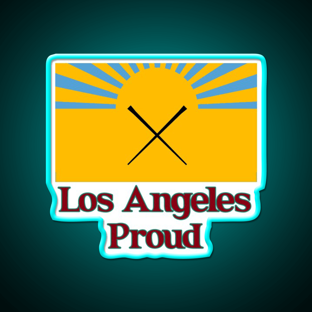 New Los Angeles Flag Led Neon Sign Chinese Food Rgb Color - Shineneon