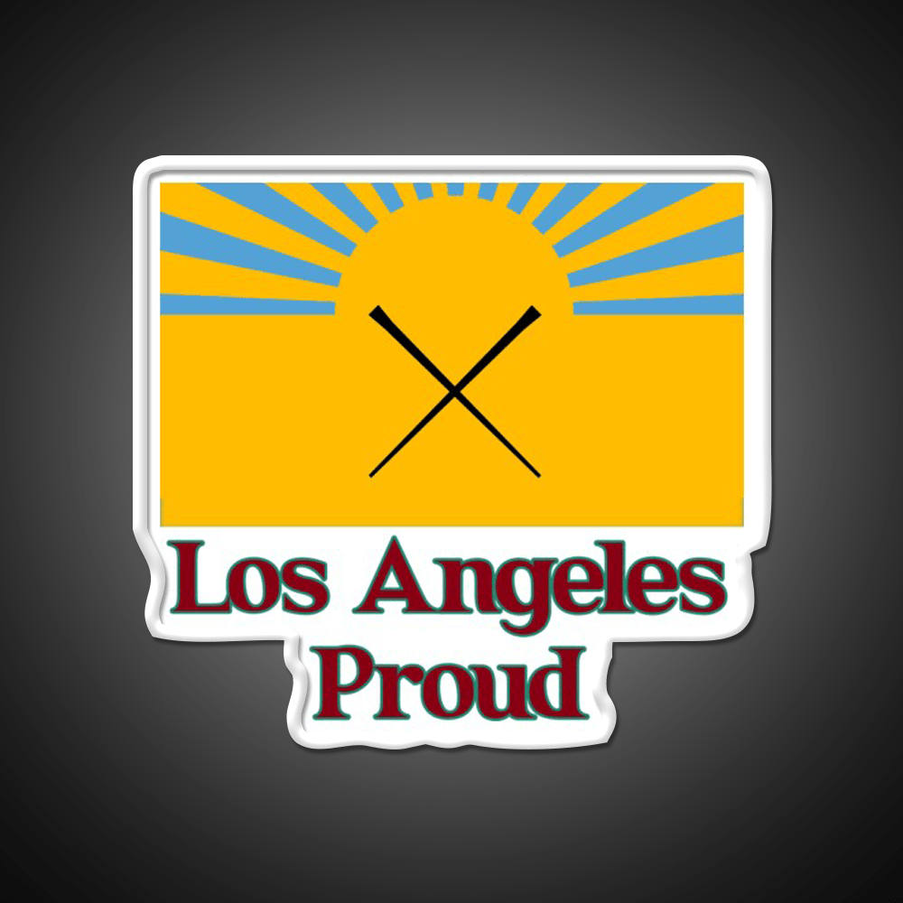 New Los Angeles Flag Led Neon Sign Chinese Food Rgb Color - Shineneon