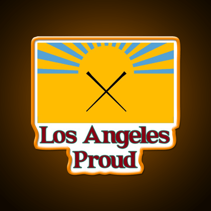 New Los Angeles Flag Led Neon Sign Chinese Food Rgb Color - Shineneon