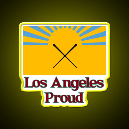 New Los Angeles Flag Led Neon Sign Chinese Food Rgb Color - Shineneon
