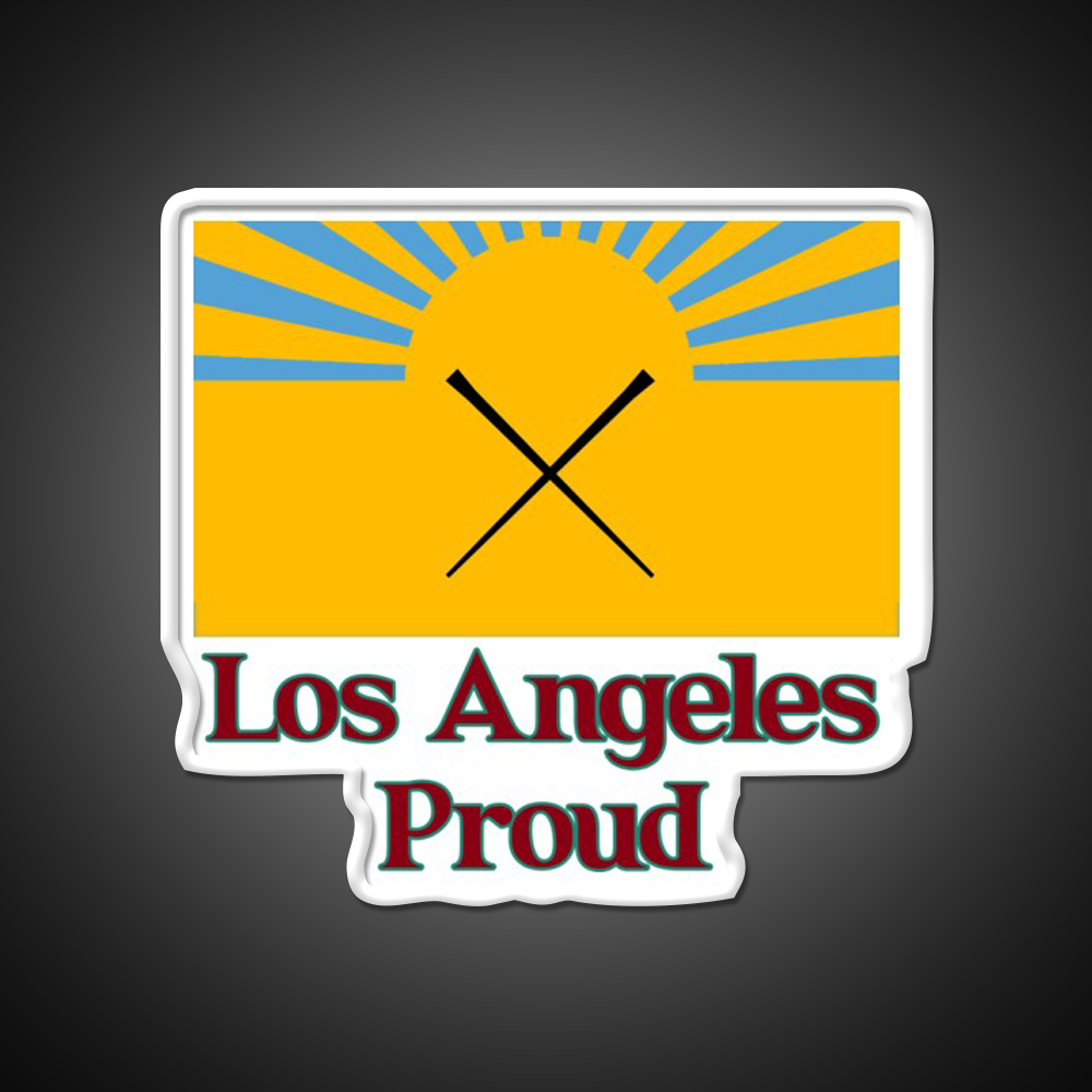 New Los Angeles Flag Led Neon Sign Chinese Food Rgb Color