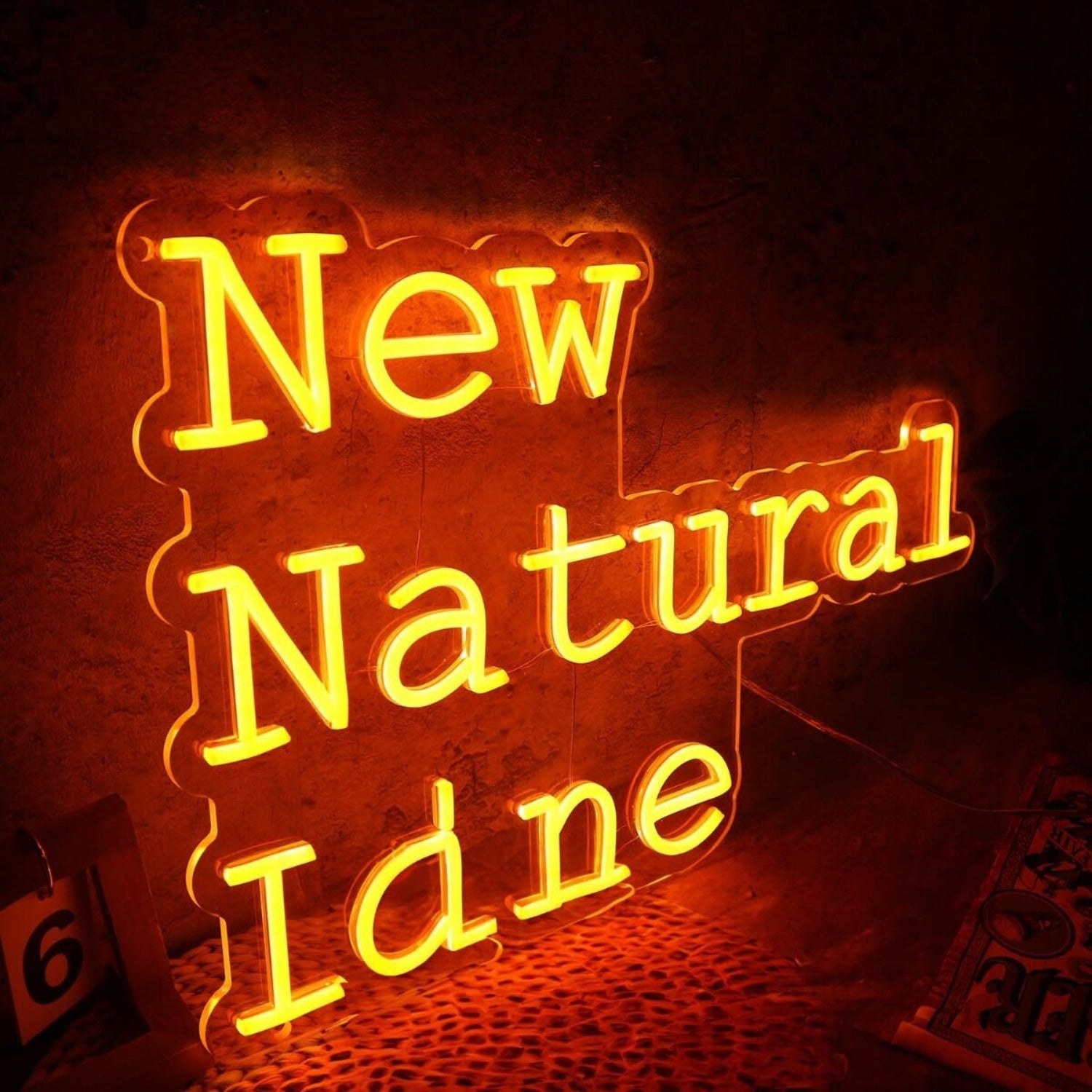 New Natural Line Orange Led Neon Sign - Shineneon