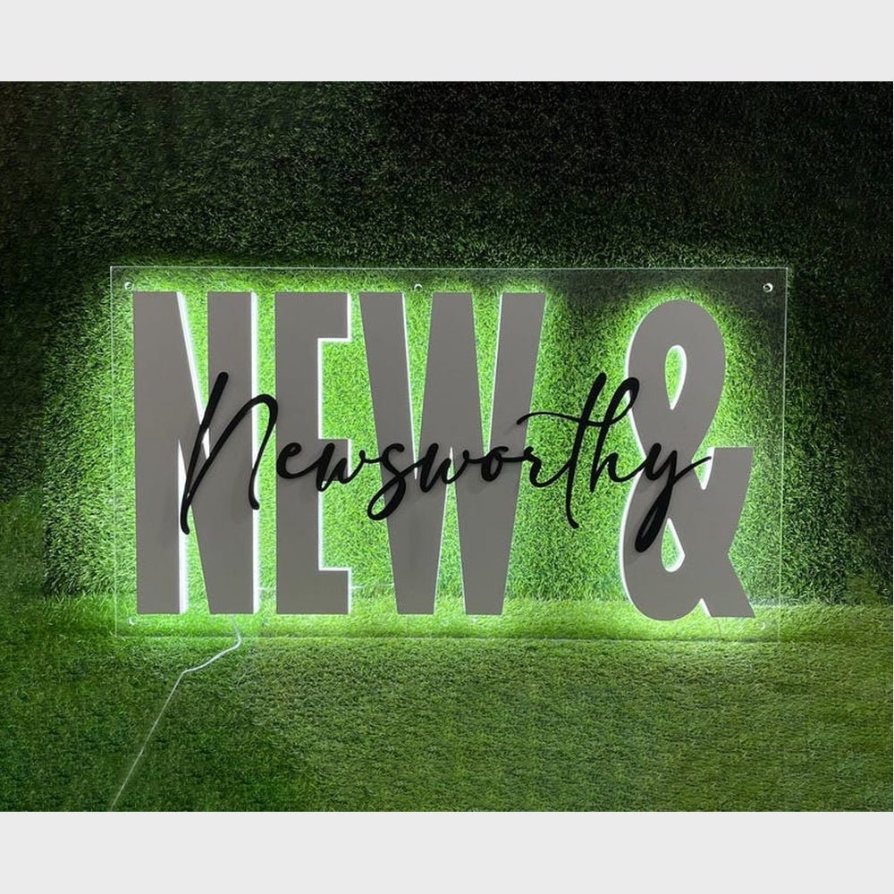 New Newsworthy Acrylic Business Logo Sign - Shineneon